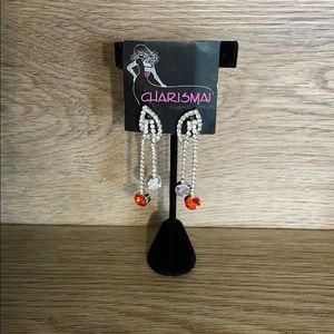 Hyacinth & Light Silk Rhinestone Earrings